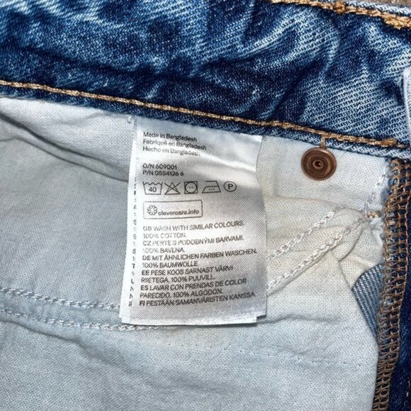 L.O.G.G. Mom Jeans High Rise Medium Wash Blue Straight Leg Denim Womens Size 6 - Picture 7 of 10